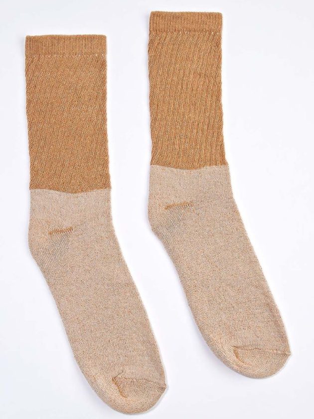 Natural organic cotton socks made in the USA